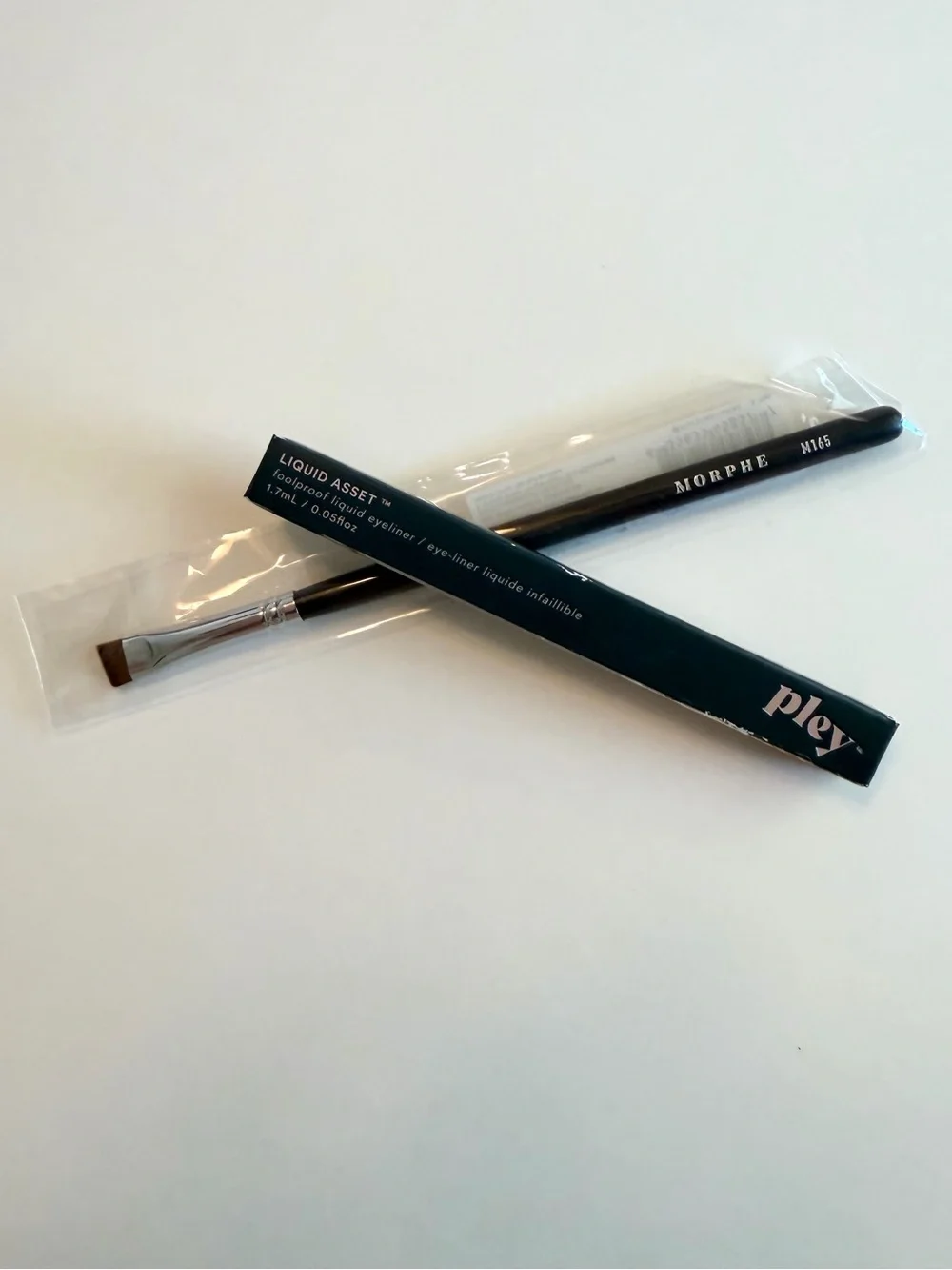Pley Beauty Liquid Asset Foolproof Liquid Eyeliner & Morphe Angled Liner Brush